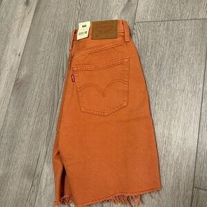 ‘90s Levi's Orange Denim Shorts